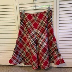 Jones New York Plaid A-line Skirt vintage